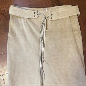 VINTAGE Suede Maxi Skirt